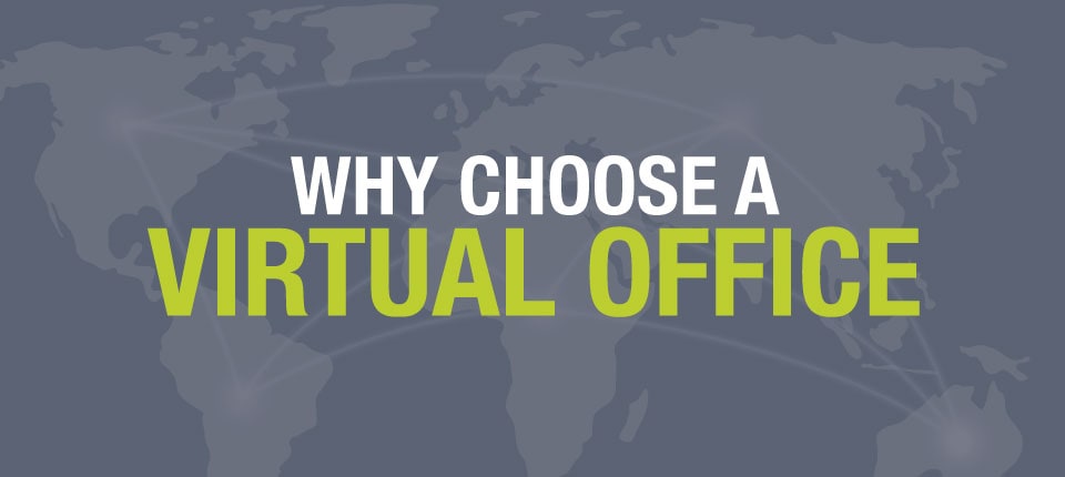 A blog post header that says 'why choose a virtual office'